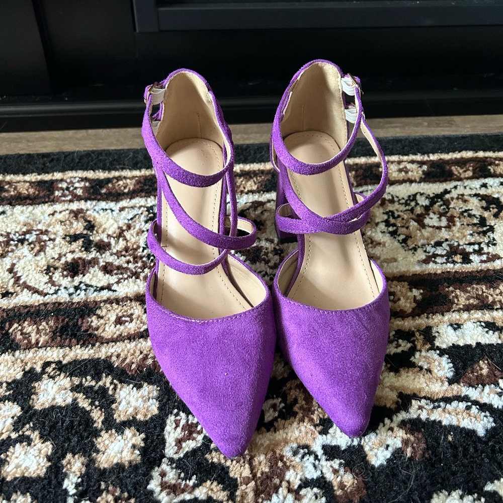 Magenta Strappy Heels